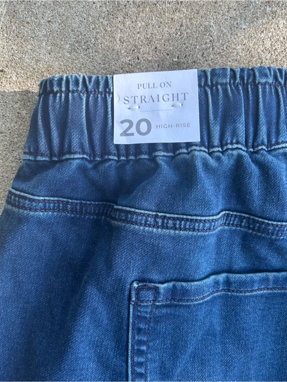 NWT Lane Bryant High Rise Straight Pull On Jeans Pants Size 20 NEW Dark Blue - Picture 6 of 7